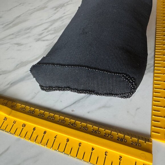 VINTAGE BLACK BEADED EVENING BAG CLUTCH MADE IN FRANCE 'ALBRO' - Picture 6 of 15